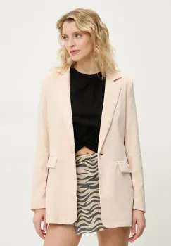 Answear Lab sacou culoarea bej, un singur rand de nasturi, neted imagine