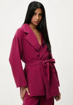 Answear Lab sacou culoarea bordo, oversize, neted imagine