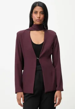 Answear.LAB sacou culoarea bordo, un singur rand de nasturi, neted imagine