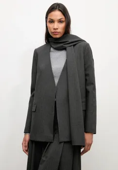 Answear.LAB sacou culoarea gri, desfacut, modelator imagine