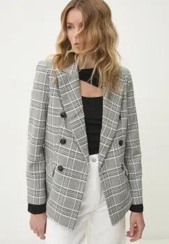 Answear Lab sacou culoarea gri, un singur rand de nasturi, modelator imagine