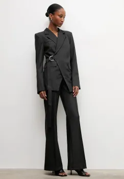 Answear.LAB sacou culoarea gri, un singur rand de nasturi, neted imagine