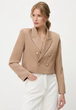 Answear Lab sacou culoarea maro, cu doua randuri de nasturi, neted imagine
