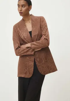 Answear Lab sacou culoarea maro, un singur rand de nasturi, modelator imagine