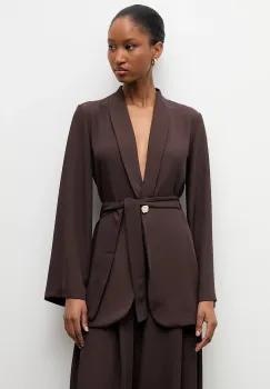 Answear.LAB sacou culoarea maro, un singur rand de nasturi, neted imagine