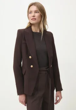 Answear Lab sacou culoarea maro, un singur rand de nasturi, neted imagine