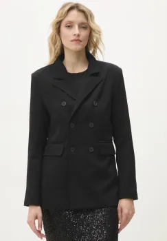 Answear Lab sacou culoarea negru, cu doua randuri de nasturi, neted imagine