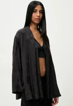 Answear Lab sacou culoarea negru, desfacut, modelator imagine