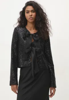 Answear Lab sacou culoarea negru, un singur rand de nasturi imagine