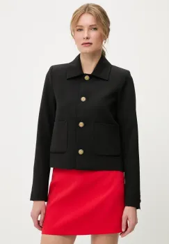 Answear Lab sacou culoarea negru, un singur rand de nasturi, neted imagine
