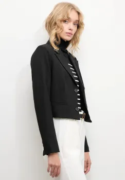 Answear.LAB sacou culoarea negru, un singur rand de nasturi, neted imagine