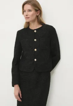 Answear Lab sacou culoarea negru, un singur rand de nasturi, neted imagine