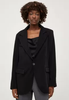 Answear Lab sacou culoarea negru, un singur rand de nasturi, neted imagine