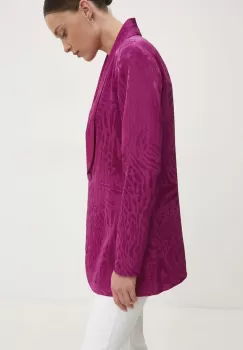Answear Lab sacou culoarea roz, un singur rand de nasturi, modelator imagine