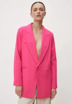 Answear Lab sacou culoarea roz, un singur rand de nasturi, neted imagine