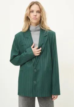 Answear Lab sacou culoarea verde, un singur rand de nasturi, modelator imagine
