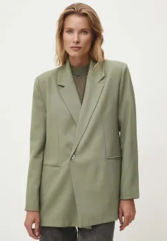 Answear Lab sacou culoarea verde, un singur rand de nasturi, neted imagine