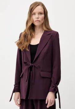 Answear Lab sacou culoarea violet, desfacut, neted imagine