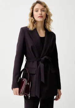 Answear.LAB sacou culoarea violet, un singur rand de nasturi, neted imagine