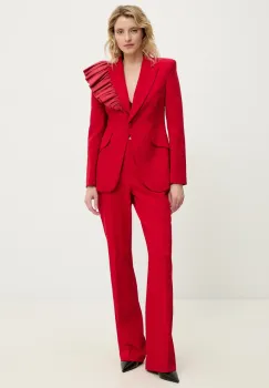 Answear Lab sacou si pantaloni femei, culoarea rosu imagine