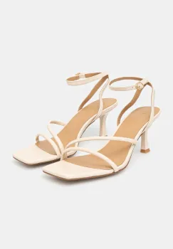 Answear Lab sandale de piele culoarea bej imagine