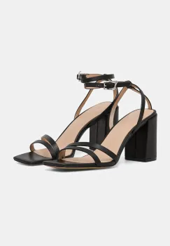 Answear Lab sandale de piele culoarea negru imagine