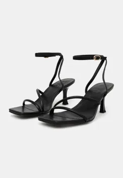 Answear Lab sandale de piele culoarea negru imagine