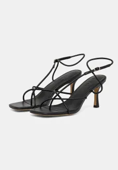 Answear Lab sandale de piele culoarea negru imagine