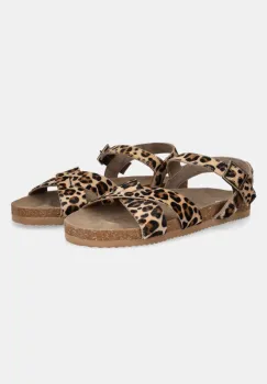Answear Lab sandale de piele femei, culoarea bej imagine