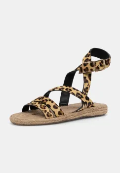 Answear Lab sandale de piele femei, culoarea maro imagine