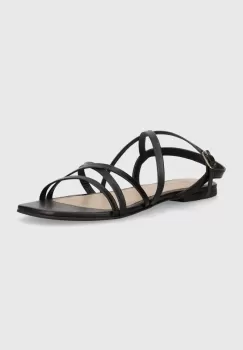 Answear Lab sandale de piele femei, culoarea negru imagine