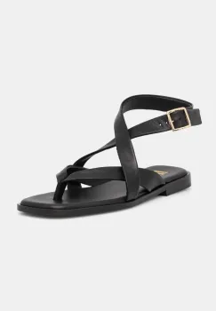 Answear Lab sandale de piele femei, culoarea negru imagine