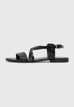 Answear Lab sandale de piele femei, culoarea negru imagine