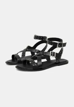 Answear Lab sandale de piele femei, culoarea negru imagine