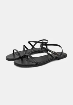 Answear Lab sandale de piele femei, culoarea negru imagine
