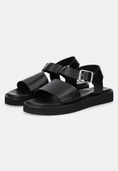 Answear Lab sandale de piele femei, culoarea negru imagine
