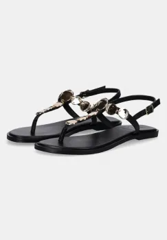 Answear Lab sandale de piele femei, culoarea negru imagine