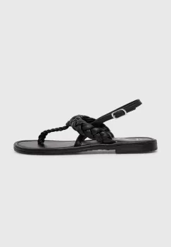 Answear Lab sandale de piele femei, culoarea negru imagine