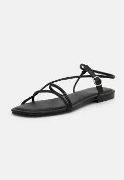 Answear Lab sandale de piele femei, culoarea negru imagine