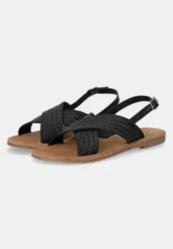Answear Lab sandale de piele femei, culoarea negru imagine