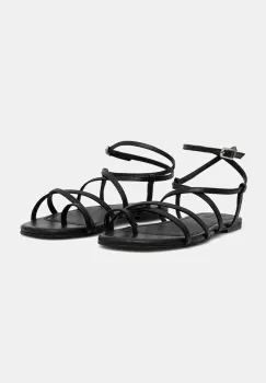 Answear Lab sandale de piele femei, culoarea negru imagine
