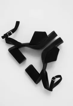 Answear Lab sandale din piele intoarsa culoarea negru imagine