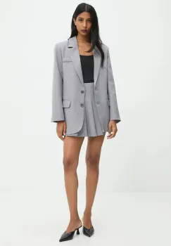 Answear.LAB set - jacheta si pantaloni culotte culoarea gri imagine