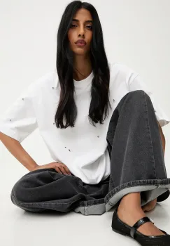 Answear.LAB tricou din bumbac culoarea alb imagine