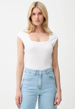 Answear Lab tricou din bumbac culoarea alb imagine