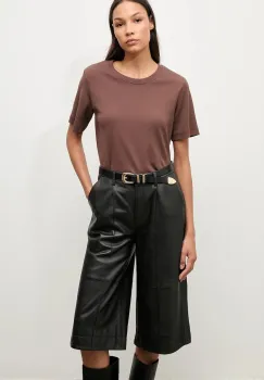 Answear.LAB tricou din bumbac culoarea maro imagine
