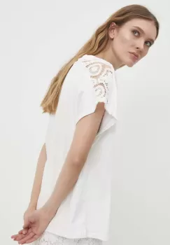 Answear Lab tricou din bumbac femei, culoarea alb imagine
