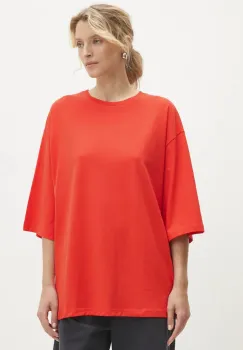 Answear Lab tricou din bumbac femei, culoarea rosu imagine