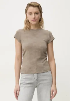 Answear Lab tricou femei, culoarea bej imagine