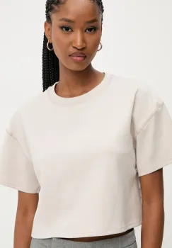 Answear Lab tricou femei, culoarea bej imagine